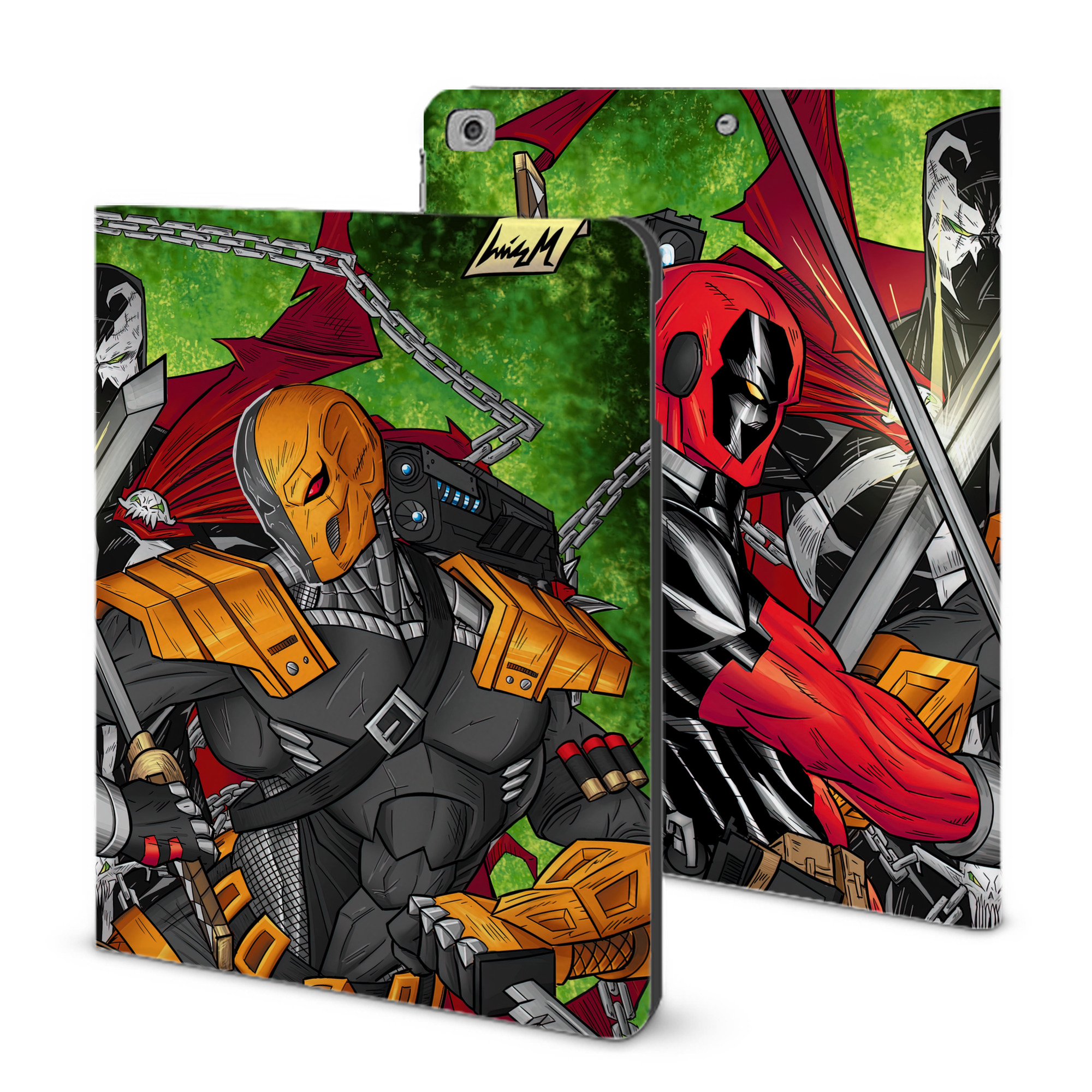 （画像用） Deadpool デッドプール IPad ケース ブック型 PUレザー TPU 耐衝撃 軽量 薄型 ペン収納なし 全面保護 IPad 各モデル対応